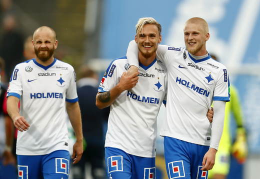 Norrköpings Daniel Sjölund, Linus Wahlqvist och Kalle
