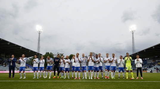 Norrköpings spelare jublar