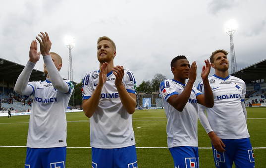 Norrköpings spelare ,ed Filip Dagerstål och Niclas