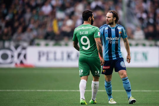 Djurgårdens Kevin Walker reagerar