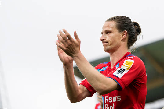 Helsingborgs Jesper Lange tackar publiken