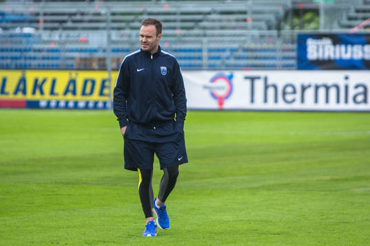 Sirius Niklas Busch Thor innan fotbollsmatchen i