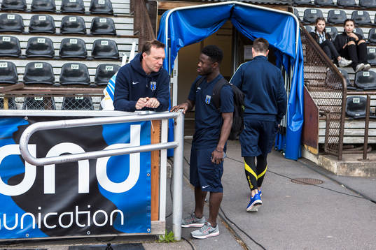 Sirius tränare Kim Bergstrand och Kingsley Kofi Sarfo