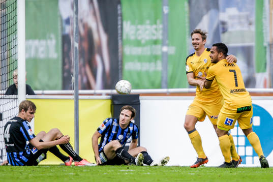 Halmstads Fredrik Olsson jublar