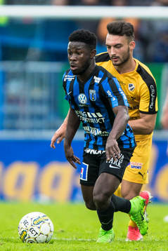 Sirius Kingsley Kofi Sarfo och Halmstads Sead Haksabanovic