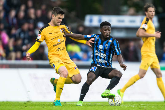 Halmstads Ivo Pekalski och Sirius Kingsley Kofi Sarfo