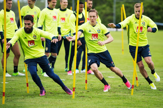 Jimmy Durmaz, Ludwig Augustinsson och Sebastian Larsson