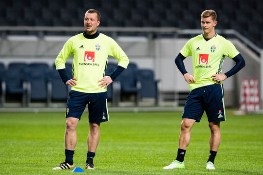 Sveriges Jakob Johansson och Emil Krafth