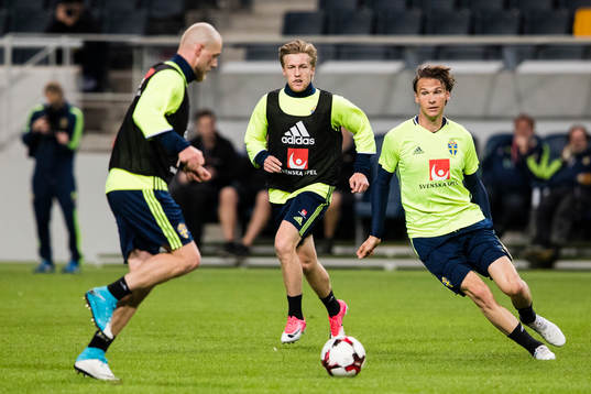 Sveriges John Guidetti, Emil Forsberg och Albin Ekdal