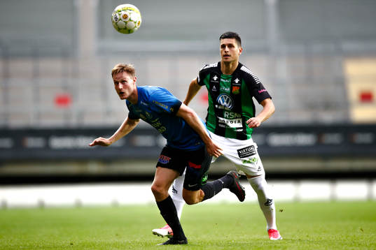 Trelleborgs Anton Tideman och GAIS Luka Mijaljevic