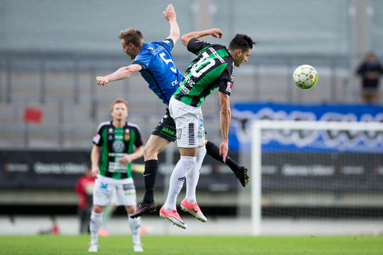 Trelleborgs Anton Tideman i nickduell med GAIS Luka