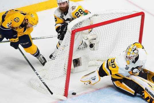 Nashvilles Frederick Gaudreau gör 2-1 bakom Pittsburghs