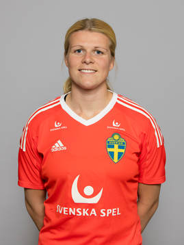 Emelie Lundberg, spelare i Sveriges damlandslag i fotboll