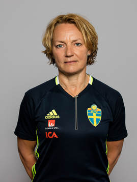 Annica Näsmark, sjukgymnast i Sveriges damlandslag i