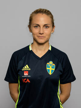 Emelie Ölander, mediaansvarig i Sveriges damlandslag i