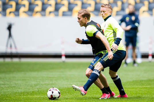 Sveriges Ludwig Augustinsson och Sam Larsson