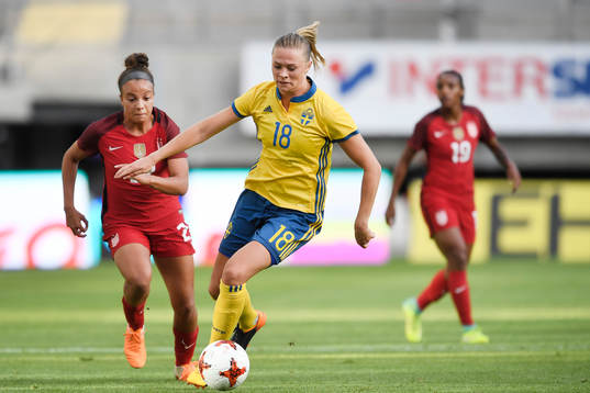 s Mallory Pugh och Sveriges Fridolina Rolfö