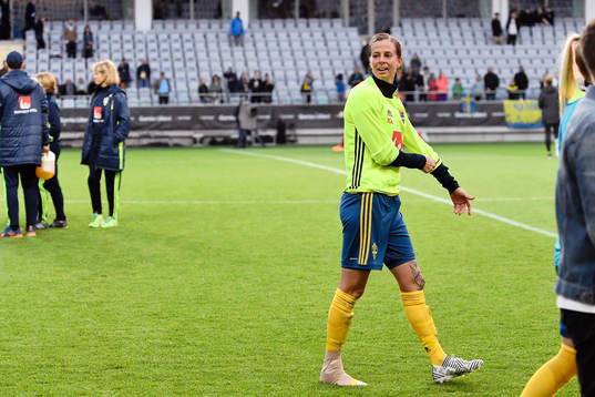 Sveriges Lotta Schelin med lindad fot