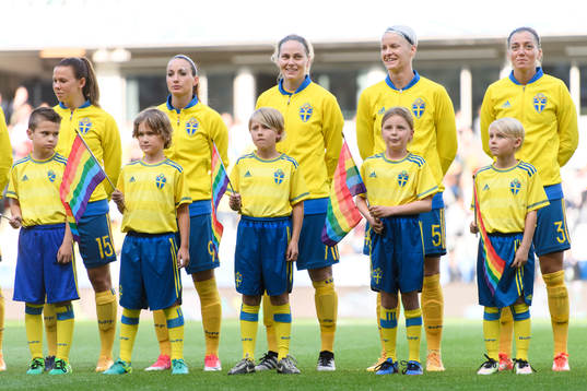 Sveriges Jessica Samuelsson, Kosovare Asllani, Lisa