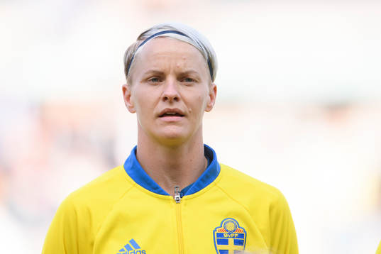 Sveriges Nilla Fischer vid lineup innan