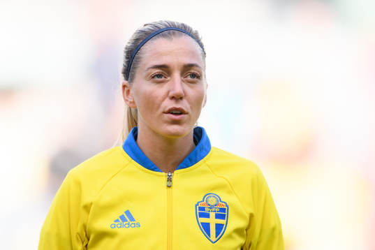 Sveriges Linda Sembrant vid lineup innan