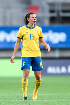 under träningslandskampen i fotboll mellan Sverige och USA