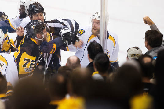 Pittsburghs Patric Hörnqvist i bråk med Nashvilles