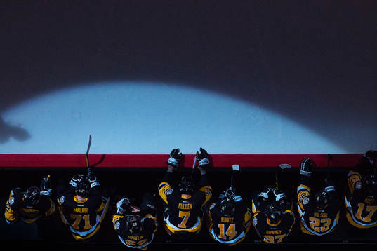 Pittsburghs Patric Hörnqvist, Evgeni Malkin, Carl Hagelin,