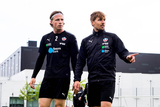 Helsingborgs Carl Johansson och Martin Christensen