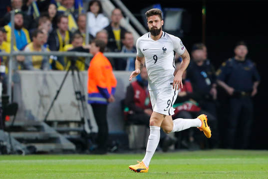 Frankrikes Olivier Giroud jublar