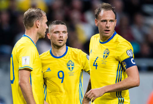 Sveriges Ola Toivonen, Marcus Berg och Andreas Granqvist
