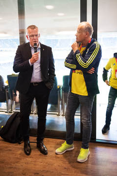 Sveriges förbundskapten Janne Andersson och