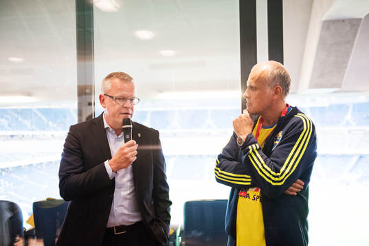 Sveriges förbundskapten Janne Andersson och