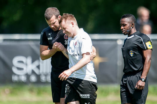 Hittarps Nickals Nielsen skadades