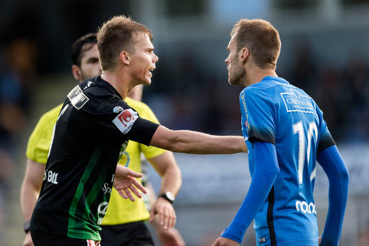 Varbergs Elias Andersson och Trelleborgs Zoran Jovanovic