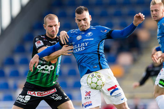 Varbergs Sebastian Starke Hedlund och Trelleborgs Dino