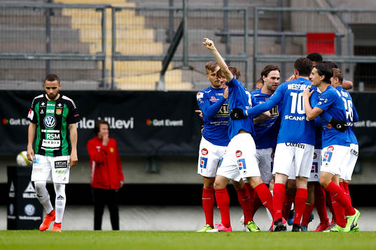 Åtvidabergs spelare jublar
