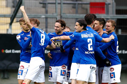 Åtvidabergs spelare jublar