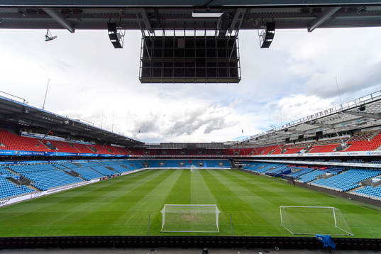 Ullevaal Stadion innan en träning med det svenska