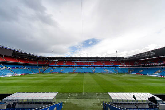 Ullevaal Stadion innan en träning med det svenska