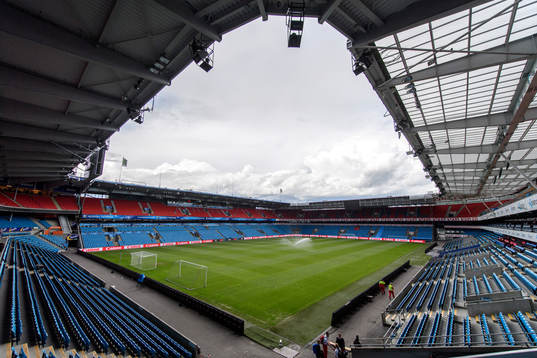 Ullevaal Stadion innan en träning med det svenska