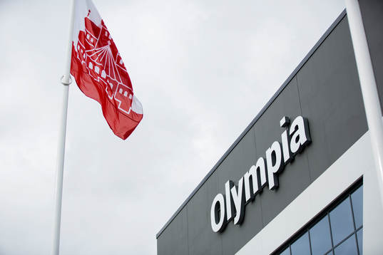 Exteriör över Olympia fotbollsarena i Helsingborg