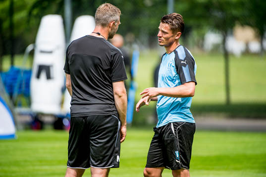 Tränare Magnus Pehrsson och Markus Rosenberg