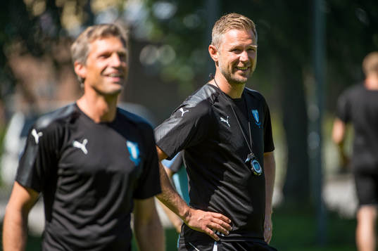 Assisterande tränare Jens Fjellström och tränare Magnus