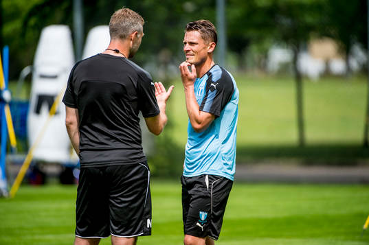 Tränare Magnus Pehrsson och Markus Rosenberg