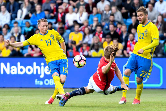 Sveriges Sam Larsson och Christoffer Nyman oroar