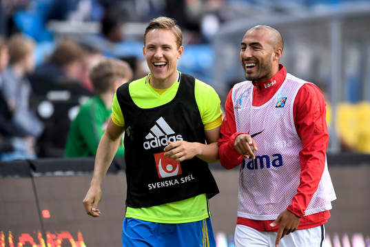Sveriges Ludwig Augustinsson och Norges Haitam Aleesami