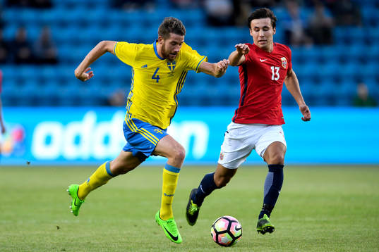 Sveriges Marcus Rohden och Norges Anders Trondsen