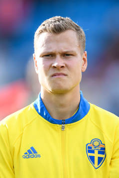 Sveriges Viktor Claesson vid lineup innan