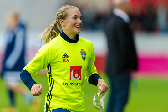 Sveriges Magdalena Eriksson jublar
